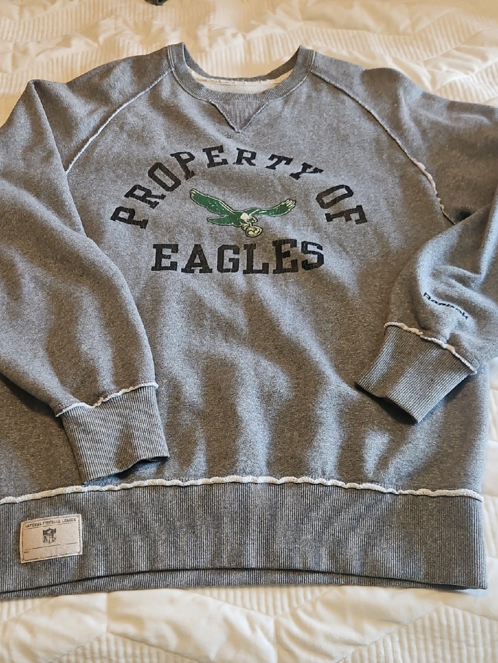 Grey 'Property of Eagles' Crewneck Sweatshirt